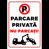 Semn pentru interzicere parcare privata nu parcati